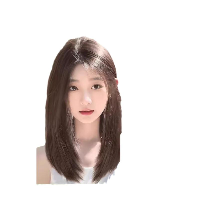 ウィッグ レディース 前髪レース 女性用 中長髪 エクステ 八の字 前髪 鎖骨ヘア フルウィッグ 通気性 ..