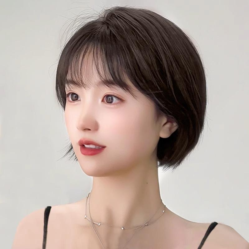 ウィッグ レディース ショート ボブ 黒髪 茶髪 フルウィッグ 女性用 かつら ぱっつん 前髪 小顔効果 イメチェン アッシュ 自然 通気性 耐熱