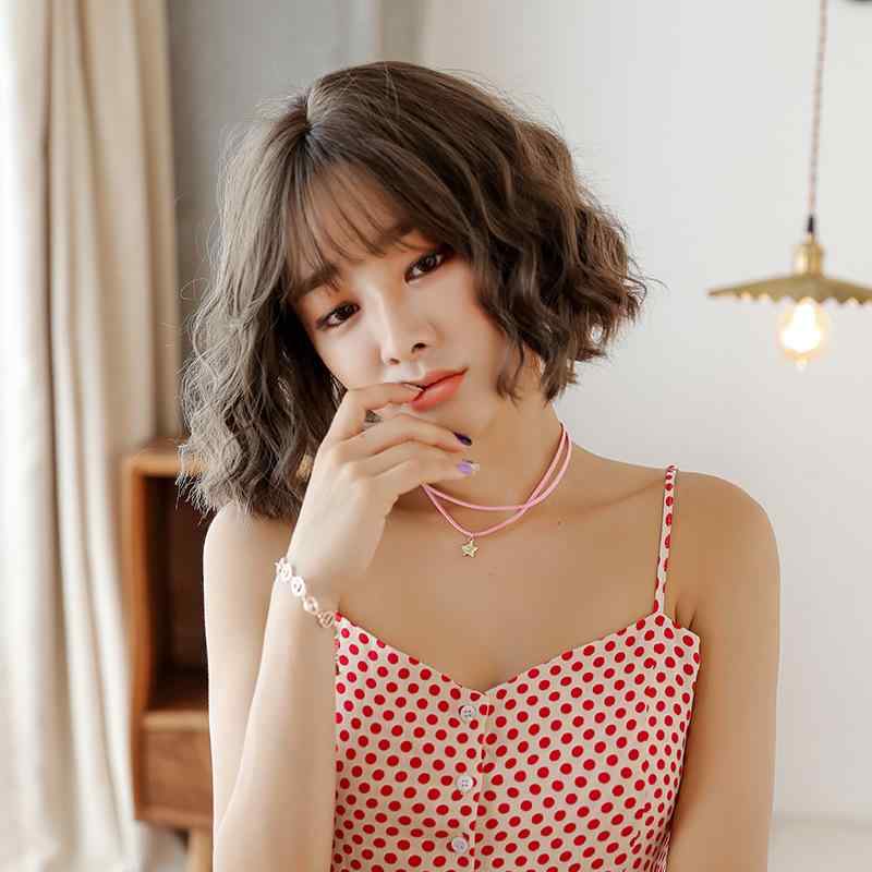 ウィッグ レディース ボブ ショート カール 玉ねぎヘア 自然 普段使い 婦人用 女性 おしゃれ かわいい 小顔効果 耐熱 コスプレ 蜂蜜プリン ブラウン ブラック 冷棕 チョコレート