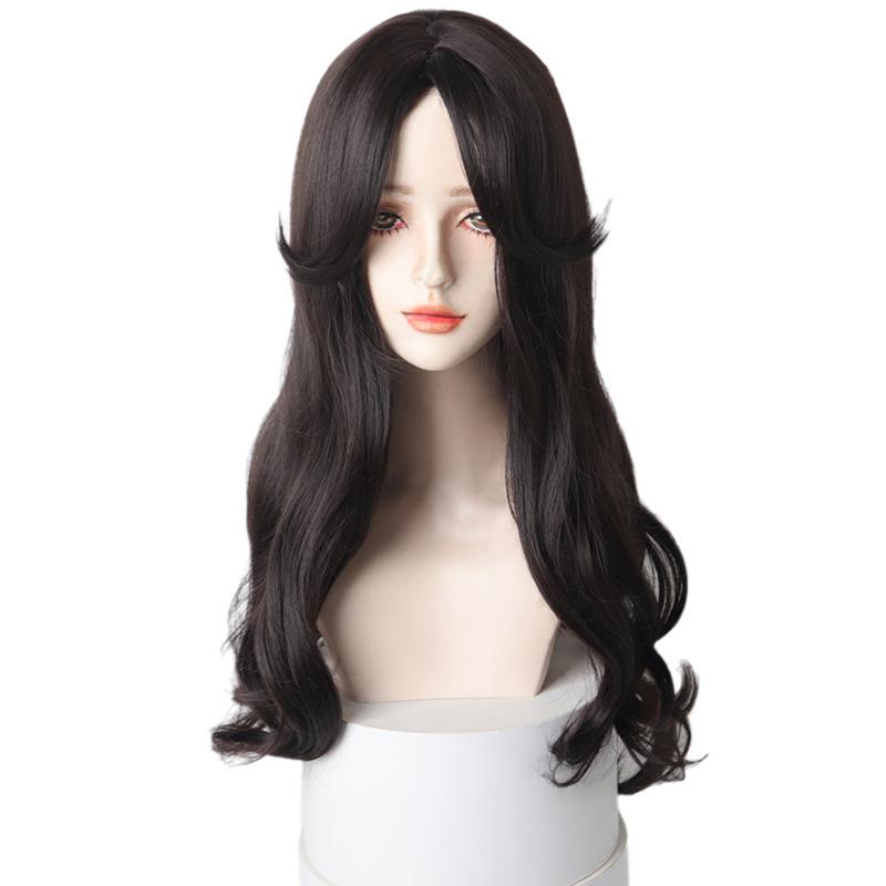 ウィッグ レディース ファッション 前髪 S字分け エッグロール パーマ ロング フルウィッグ 装着 簡単 ..