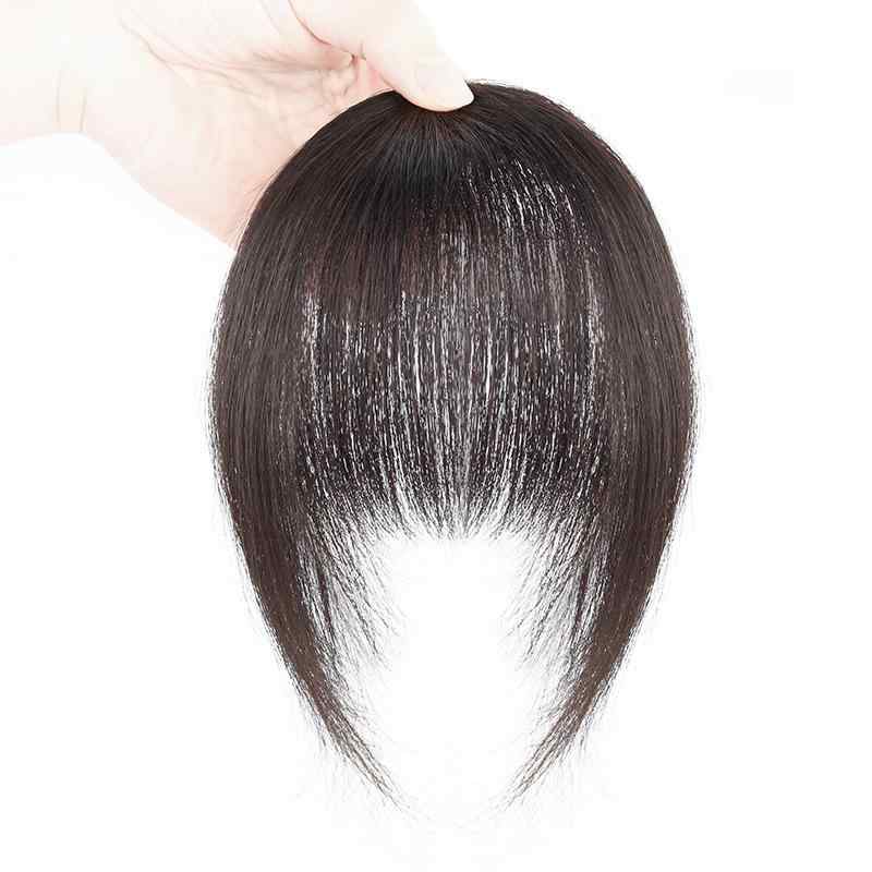 ヘアピース レディース 前髪ウィッグ 人毛100% 小顔効果 部分ウィッグ 女性用 自然色 モカブラウン 簡単装着 普段使い