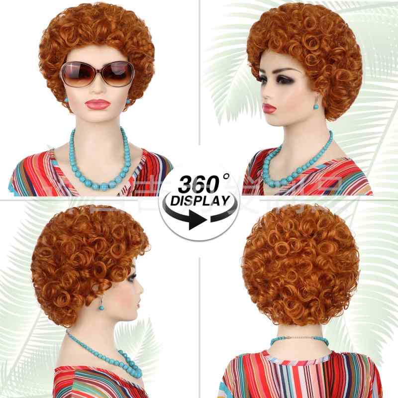 ウィッグ レディース オレンジ系 コスプレ ハロウィン イベント パーティー カール ショート ロング フルウィッグ 婦人