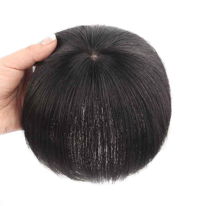 ヘアピース レディース 女性用 医療用 部分ウィッグ 人毛100% 6x6 円形脱毛症 白髪隠し 増毛 リアルスキン 自然 黒 茶色 15cm 20cm