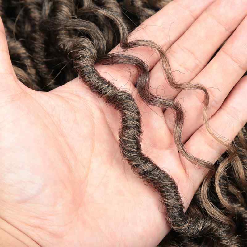 ウィッグ レディース アフリカン エクステ ロング カール 低温耐熱ファイバー ブレイズ エクステンション 18inch #1B #4 Tgrey Drak grey T27 #OT30/27 T30 T350 T530 #613 #27/613 #OT