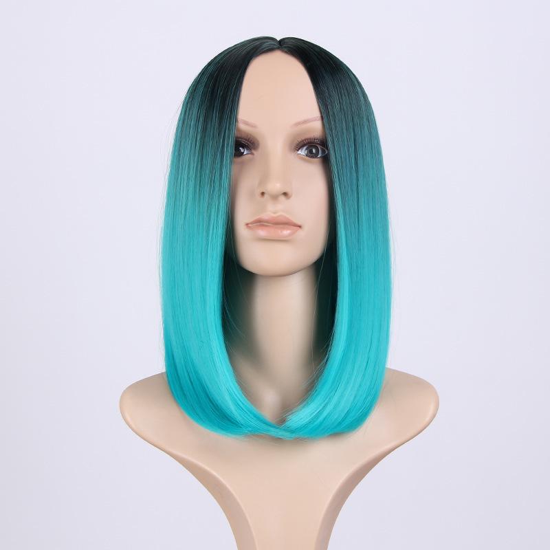 ウィッグ レディース ボブ ニュアンスカラー 黒髪 グラデーション ショートヘア 耐熱 イメチェン コスプレ 自然 普段使い