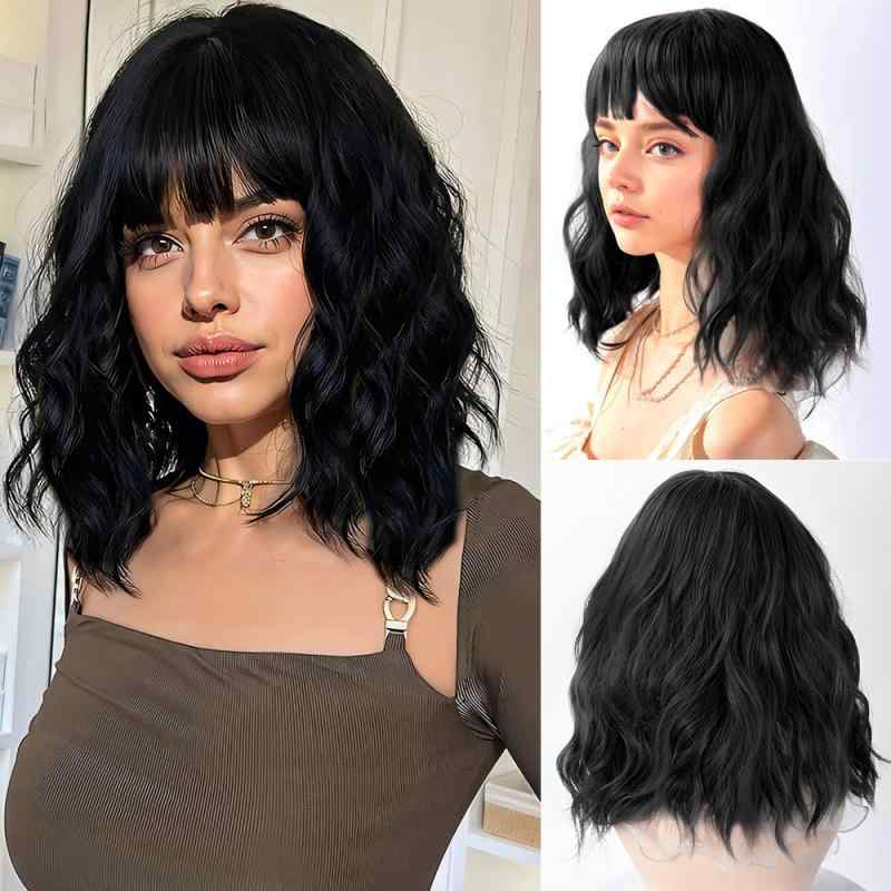 ウィッグ レディース 女性用 短いカール 前髪付き 耐熱 高温丝 ファッション おしゃれ かわいい コスプ..