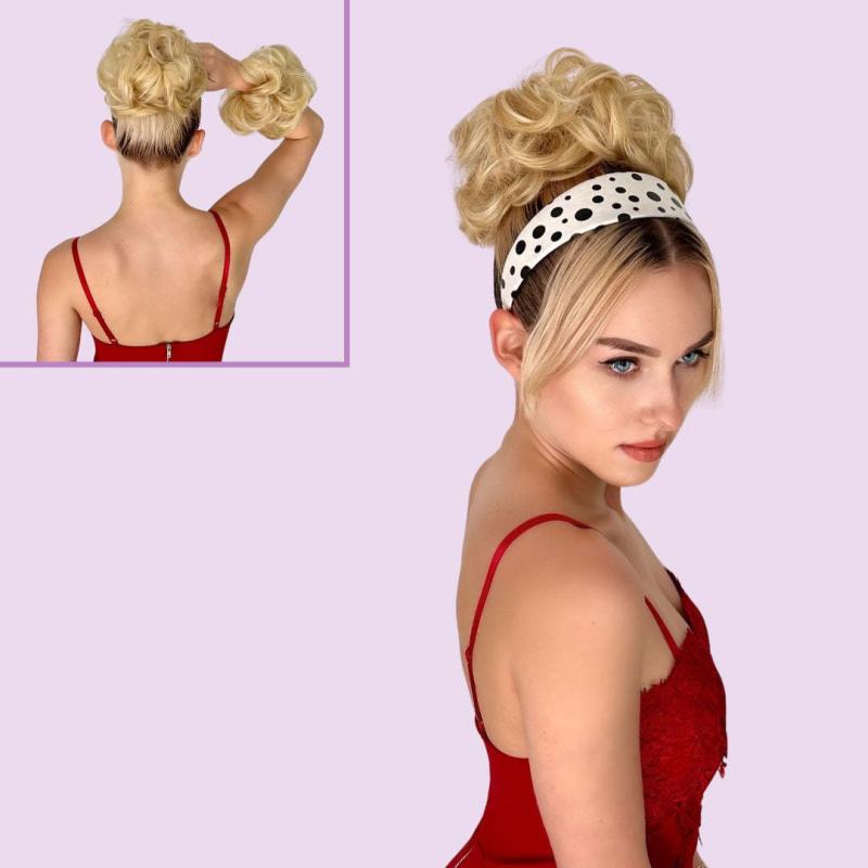 ヘアアクセサリー レディース ウィッグ お団子ウィッグ シュシュウィッグ ヘアゴム 高温耐熱ファイバー..