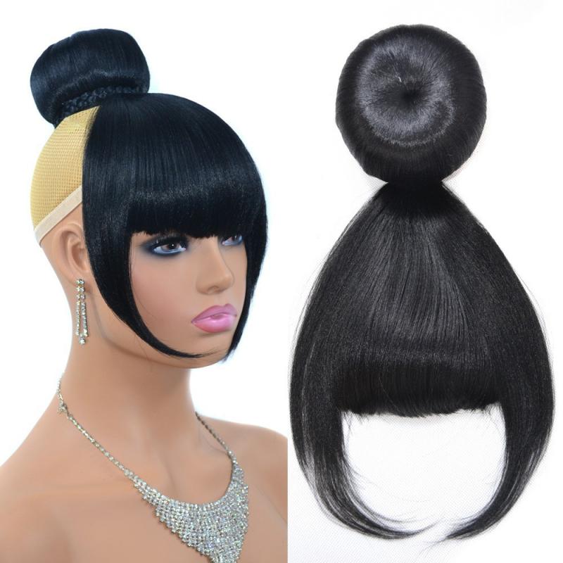 ヘアピース レディース 前髪ウィッグ ポイントウィッグ 黒髪 小顔効果 高温耐熱 アレンジ自在 イメチェン