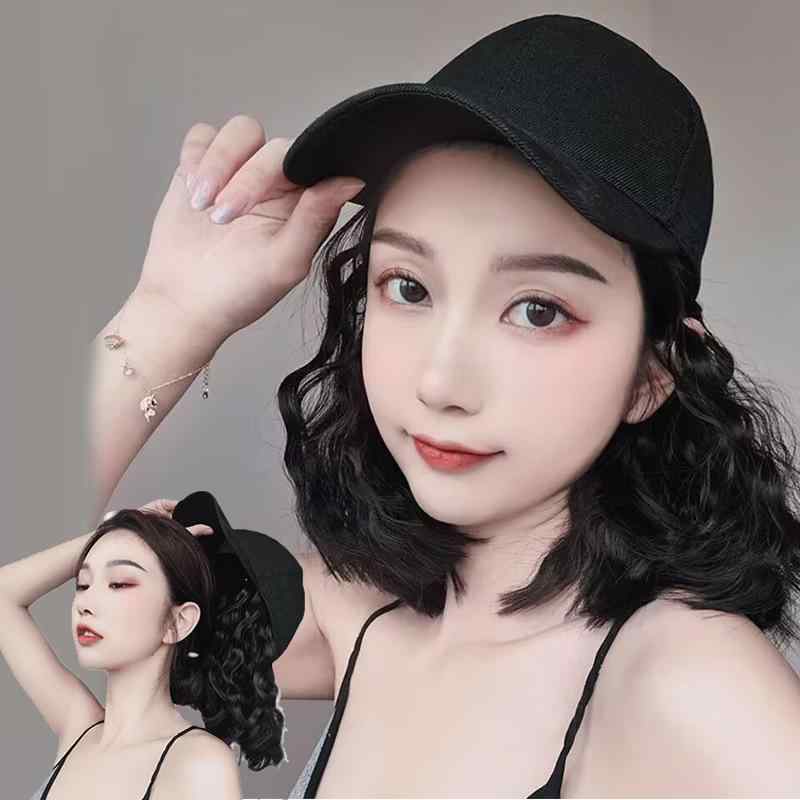 帽子 ウィッグ レディース ファッション 帽子一体型 ロング カール 全頭かつら コーンウェーブ かわい..