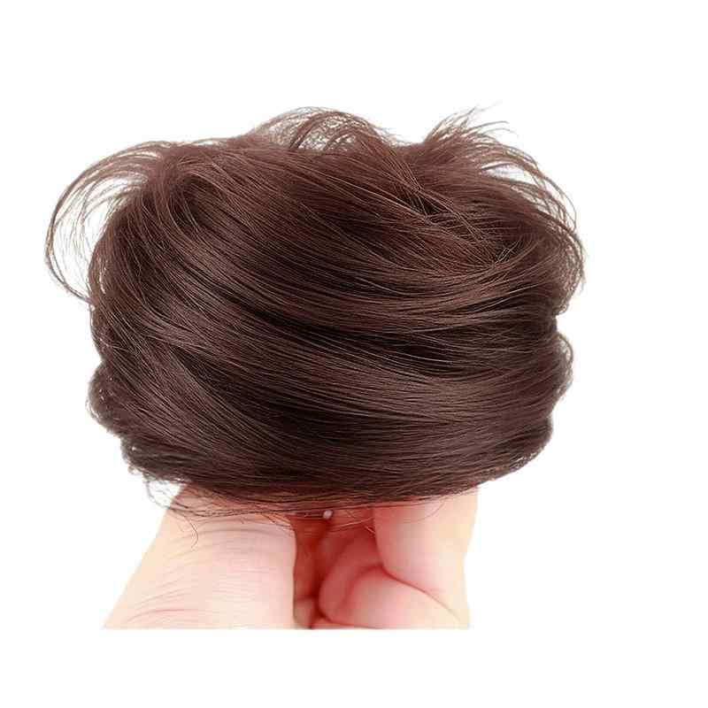 ヘアアクセサリー レディース ウィッグ お団子ウィッグ ヘアゴム式 簡単装着 まとめ髪 アレンジ 黒髪 ..