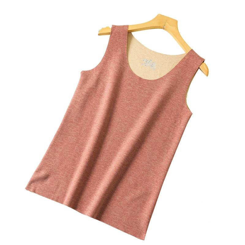 ベスト 秋冬 男女兼用 肌触りの良い暖かインナー 磨毛起毛 デリケートウール 大判サイズ Vネック 保温 部屋着 普段使い