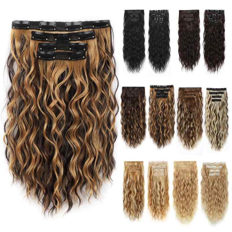 ウィッグ レディース ショートヘア 4点セット カール エクステ 高温耐熱 アレンジ パーティー コスプレ おしゃれ イメチェン 黒髪 茶髪