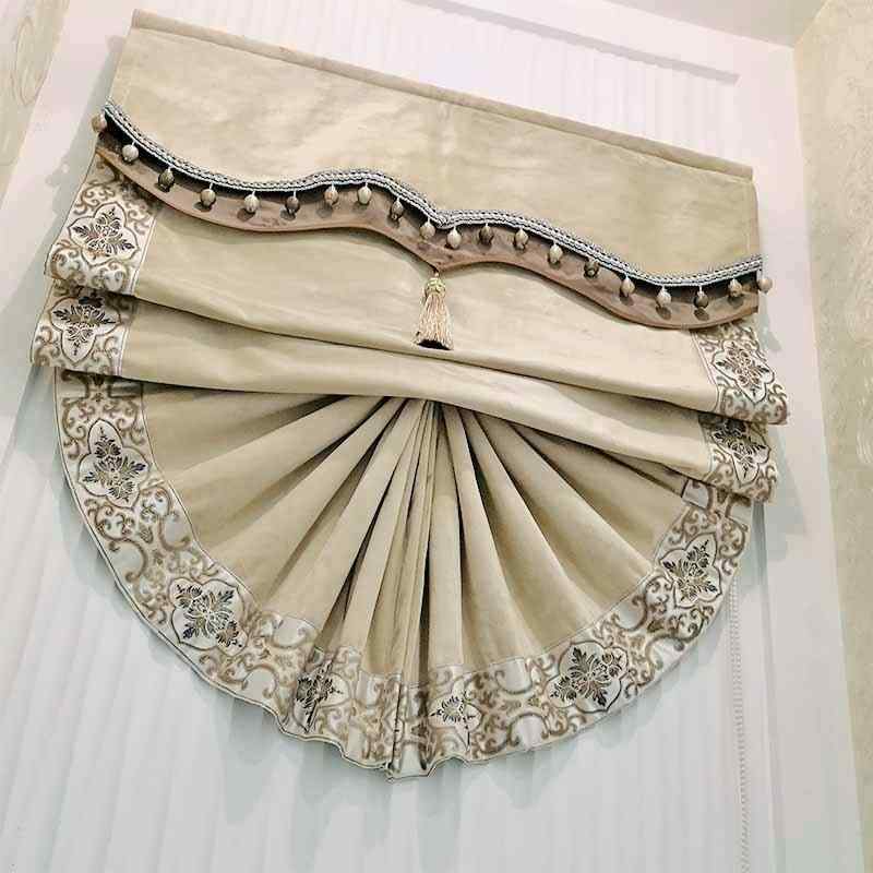 シェニール 扇形 ローマンシェード カーテン のれん 間仕切り 目隠し 提拉式 ドアカーテン ヨーロピア..