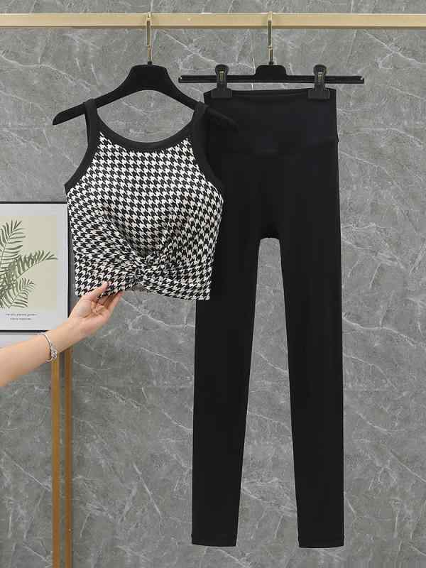 ヨガウェア レディース セットアップ トレーニングウェア 3点セット (ブラトップ + トップス + レギン..