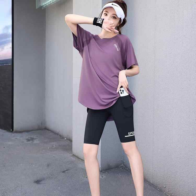 ヨガウェア レディース 大きいサイズ セットアップ 春夏 接触冷感 伸縮性 スポーツウェア トレーニングウェア ジム ランニング ジョギング 部屋着 ルームウェア