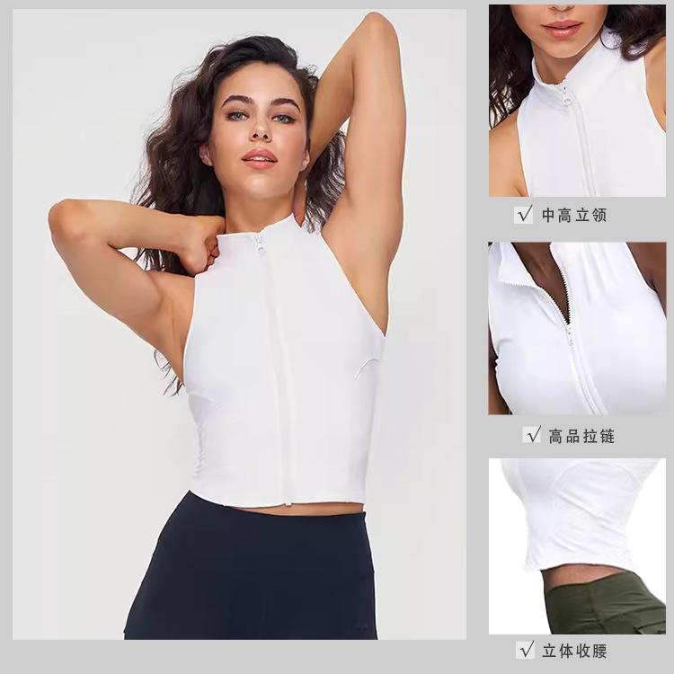 ヨガ ベスト レディース スポーツ トレーニング ウェア ランニング ダンス 無袖 トップス 吸湿速乾 ジム フィットネス 春夏 秋冬 白 黒 ピンク オレンジ