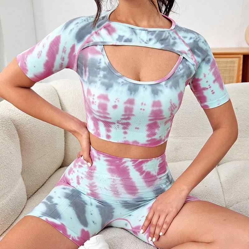 ヨガウェア レディース 上下セット スポーツブラ レギンス ショートパンツ 半袖 Tシャツ 高機能 伸縮性 通気性 吸湿速乾 ランニング 筋トレ 部屋着 普段使い グレー ピンク系