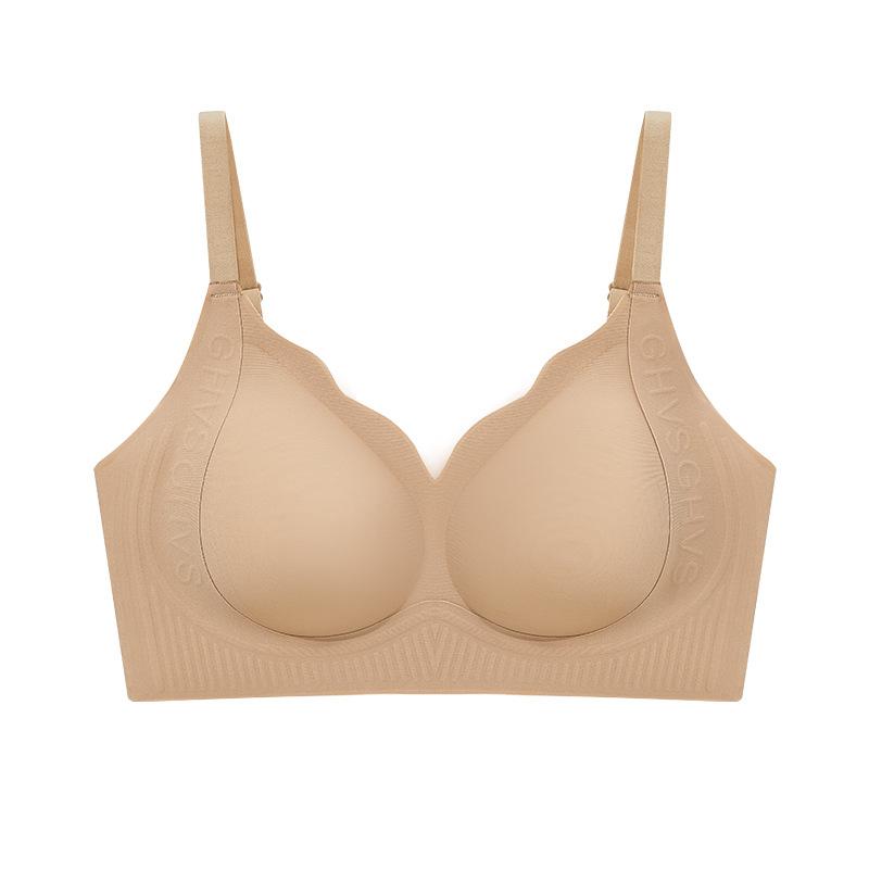 ブラジャー レディース 薄型 寄せ上げ ソフトワイヤー 無縫製 ヌードカラー インナー リフトアップ 通気性