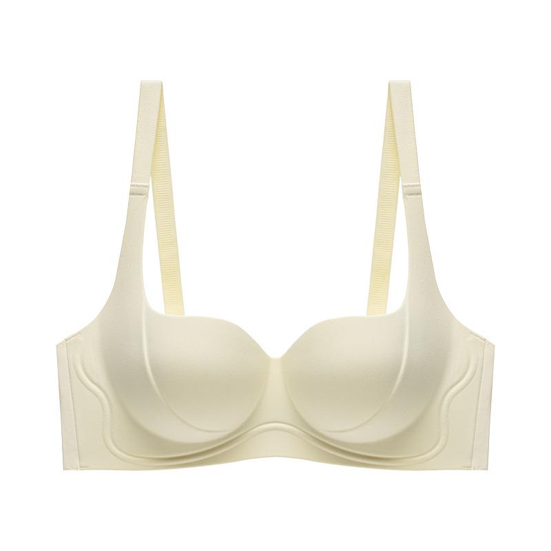 ブラジャー レディース 小胸 寄せ上げ 薄手 快適 美胸 谷間メイク 無地 ハーフカップ ストラップレス ずれにくい 肩紐付き 通気性 シンプル 普段使い