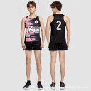 スポーツウェア メンズ レディース 陸上競技 ランニング セットアップ 春夏 秋冬 マラソン 短距離走 学校 試合 運動 トレーニング ウェア ポリエステル 吸...