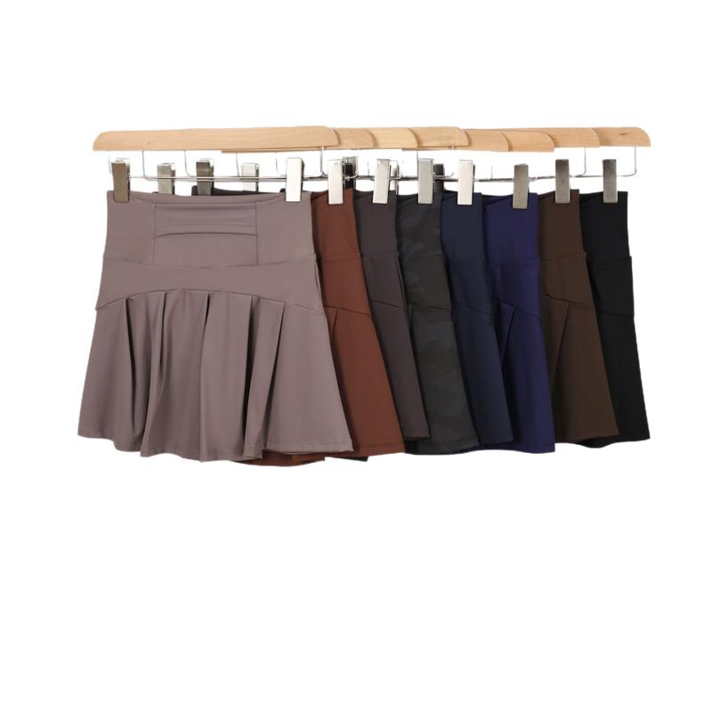 テニスカート レディース スポーツ スカート ヨガウェア 速乾 プリーツスカート インナーパンツ付き ブラック ホワイト ピンク グリーン 春夏