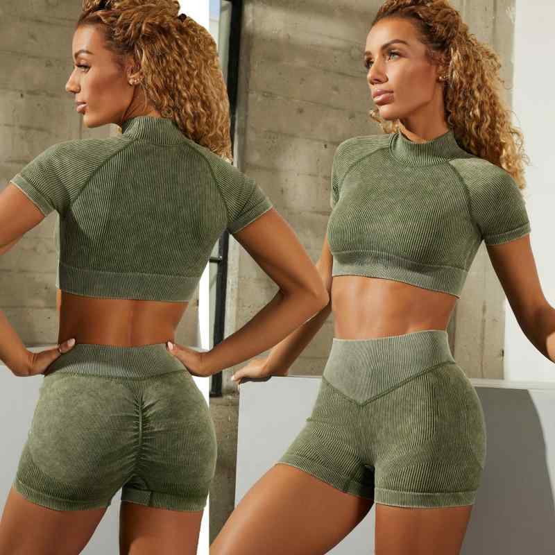 ヨガウェア レディース 秋冬 セットアップ 長袖 半袖 スポーツウェア 迷彩 高腰 レギンス スパッツ ブ..