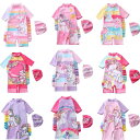 子供用水着 女の子 ワンピース水着 女の子 ベビー水着 1歳 2歳 3歳 4歳 5歳 6歳 7歳 8歳 ポリエステル かわいい 独角獣 ゆめかわ 日焼け防止