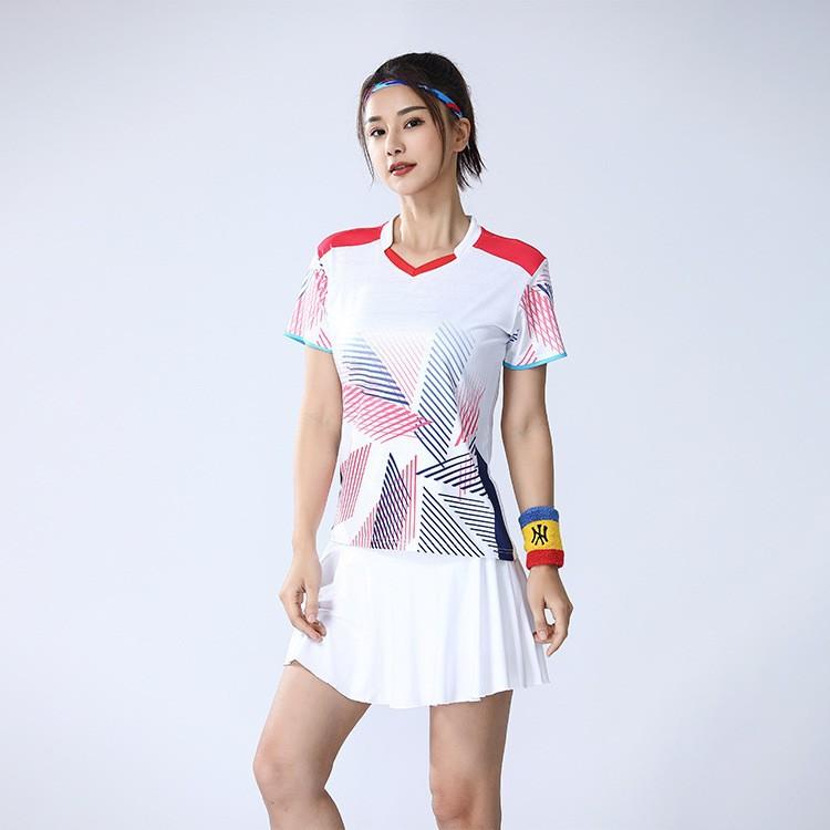 2Tシャツ レディース メンズ キッズ ジュニア 速乾 スポーツウェア バドミントン テニス 卓球 ウェア 上下セット トレーニング 練習着 ユニフォーム 白 青 オレンジ 黒