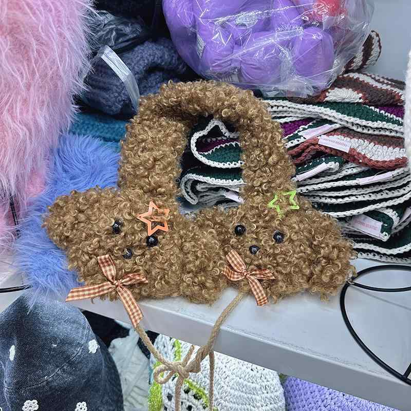 イヤーマフ レディース かわいい 犬 ドッグ ふわふわ あったか ヘアバンド 防寒 通勤 通学 秋冬