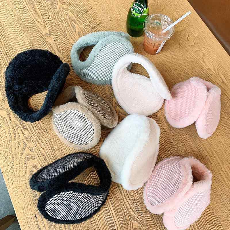 イヤーマフ レディース メンズ 防寒 暖か 格子柄 貂毛 後ろ付けタイプ 耳当て 秋冬 普段使い 自転車 スキー スケート アウトドア 旅行2