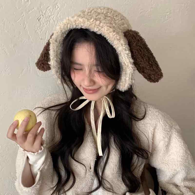 イヤーマフ レディース かわいい 犬 ドッグ キャラクター 秋冬 防寒 保温 防風 羊羔 軟妹 バンド ベー..