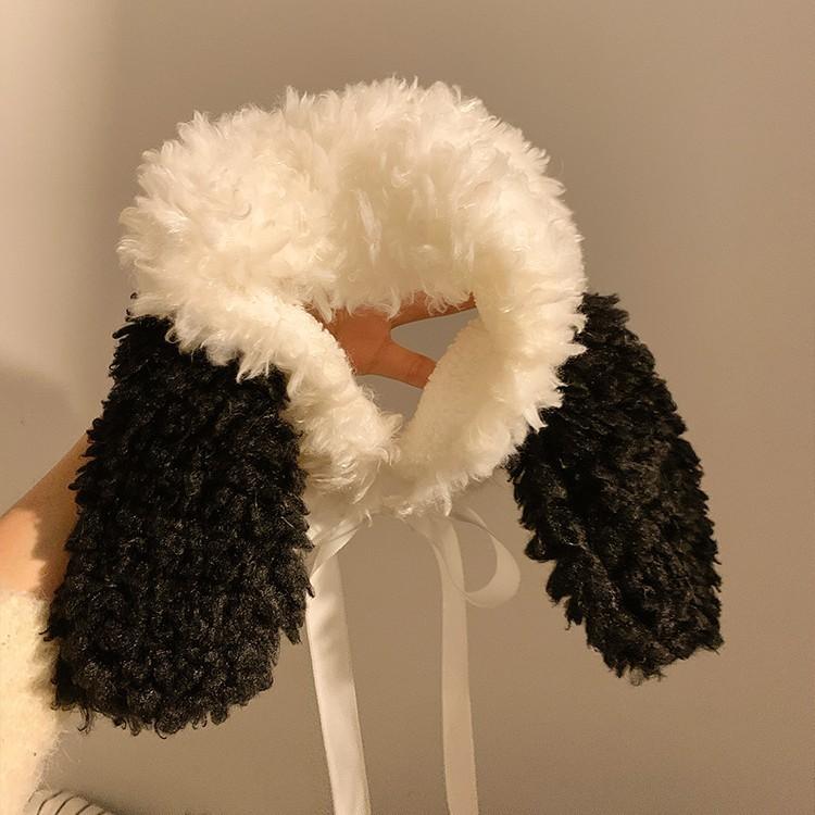 イヤーマフ レディース 秋冬 学生 かわいい 小犬風 羊毛風 あったか 防寒 犬耳 バンド 日常