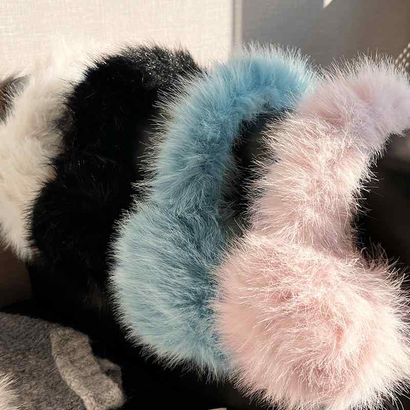 イヤーマフ レディース かわいい 無地 折りたたみ 防寒 あったか 学生用 白 ピンク 黒 青 秋冬