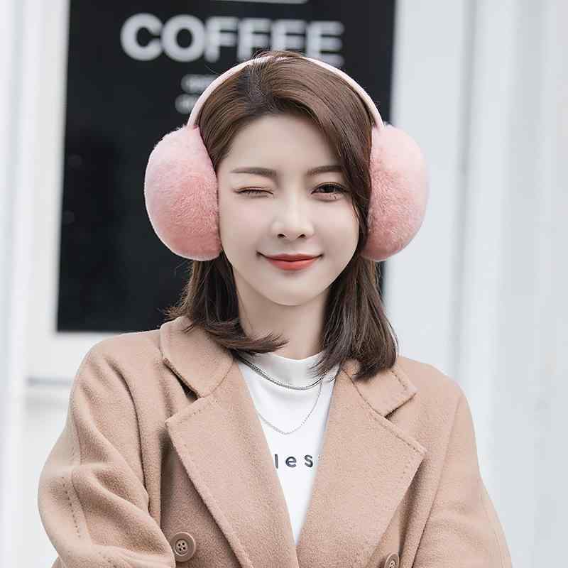 イヤーマフ レディース 防寒 あったか ファー 革 無地 かわいい 秋冬