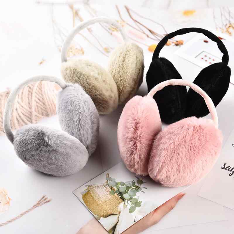 イヤーマフ レディース 秋冬 防寒 耳あて 後ろ掛け フェイクファー かわいい 学生 グレー ピンク系 ベージュ ブラック 防風 暖かい イヤーウォーマー ふわふわ おしゃれ 通勤 通学