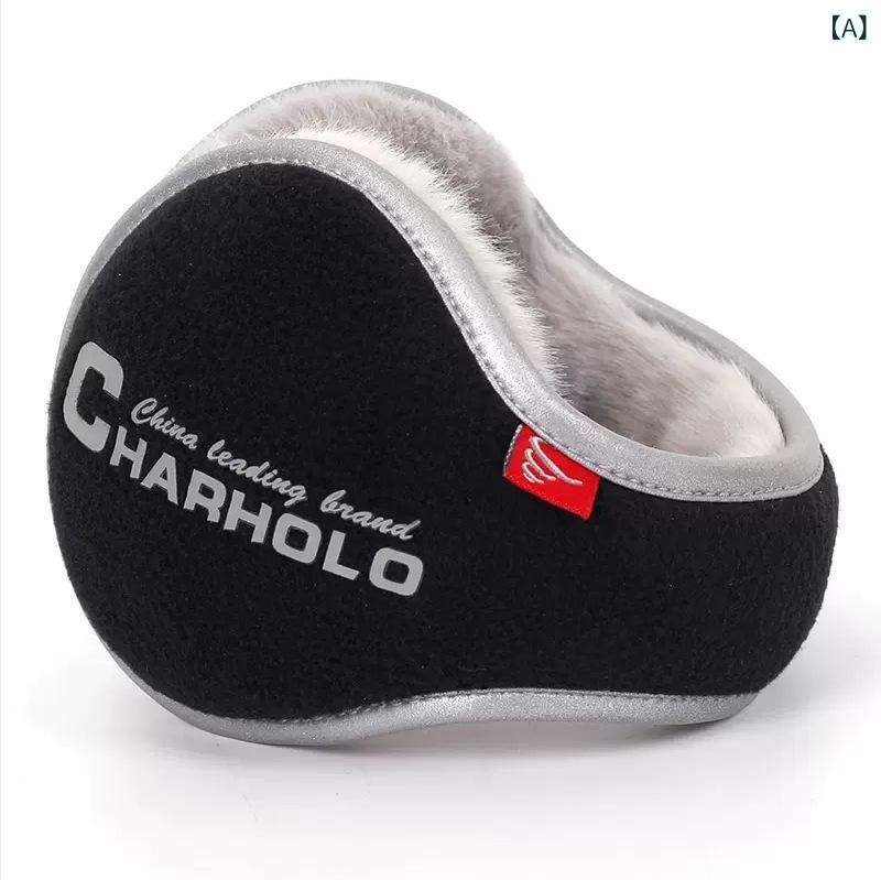 イヤーマフ 男性用 イヤーウォーマー 防寒 裏ボア 折畳み 調節可能 暖かい あったかグッズ 寒さ対策 通勤 通学 アウトドア スポーツ レジャー ブラック ネイビー