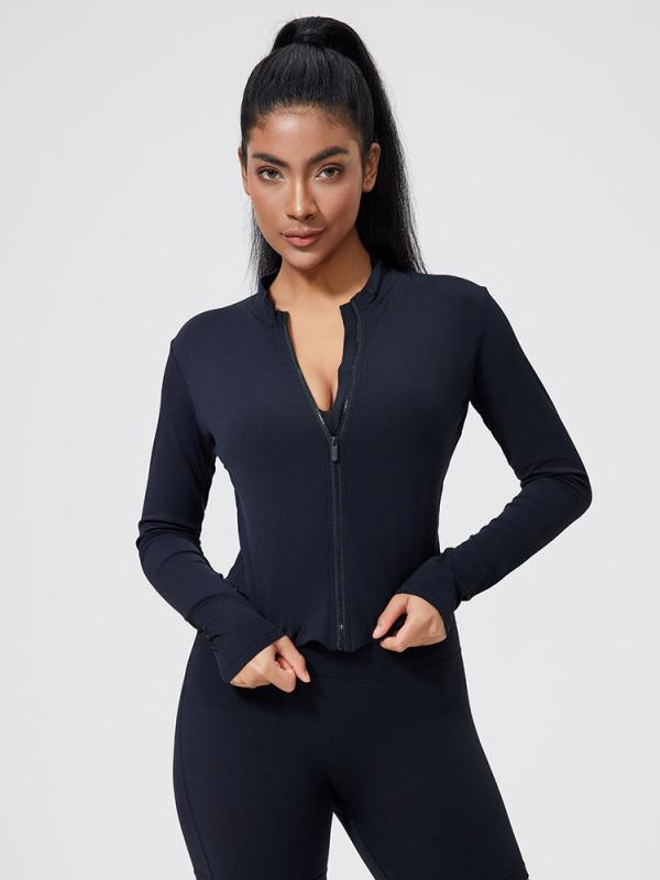 ヨガウェア レディース ジャケット 裸感 吸湿速乾 ジム ランニング スポーツ トレーニング 長袖 アウター 栗色 波斯菊ピンク 海軍ブルー ブラック 夢幻パープル