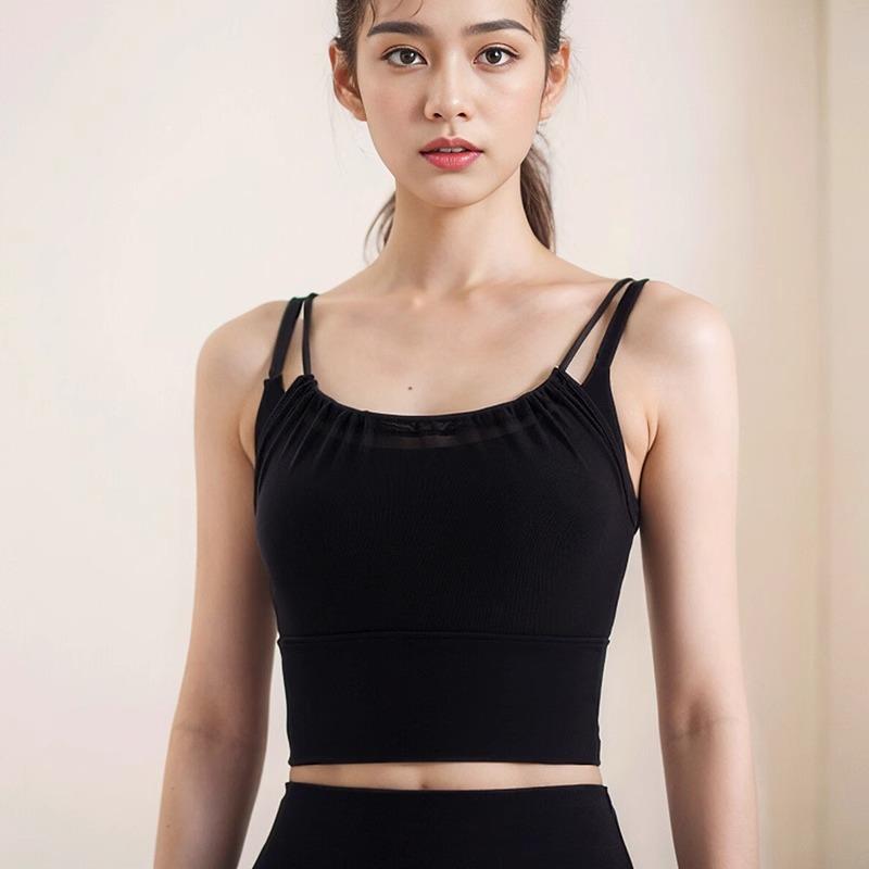スポーツブラ レディース 一体型 揺れない ヨガブラ 聚拢 トップス 耐震 ランニング ウェア 運動着 ジム トレーニング フィットネス 春夏秋冬 ブラック ホワイト ピンク ブルー