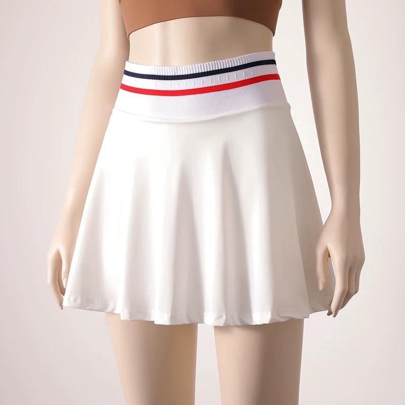 テニススカート レディース ランニング スポーツスカート インナーパンツ付き ヨガ バドミントン ゴルフ 吸湿速乾 伸縮性 ミニスカート 無地 春夏