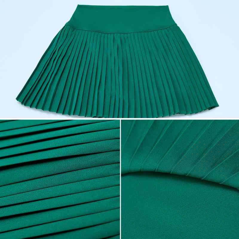 テニススカート レディース ヨガスカート スポーツスカート ミニスカート プリーツ 無地 吸湿速乾 伸縮性 接触冷感 ゴルフ テニス ランニング フィットネス トレーニング 運動着 春夏秋冬 ブラック ホワイト ネイビー パープル ピンク グリーン