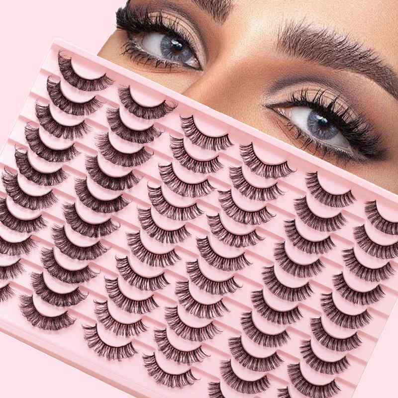 つけまつげ ロシアンボリューム 30ペア 自然繊細 ドーリーアイ ブラック