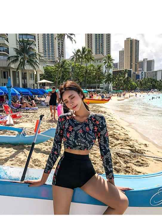 水着 レディース セパレート 高腰 ビキニ 高弾性 長袖 温泉 海水浴 痩せ見え スポーティー