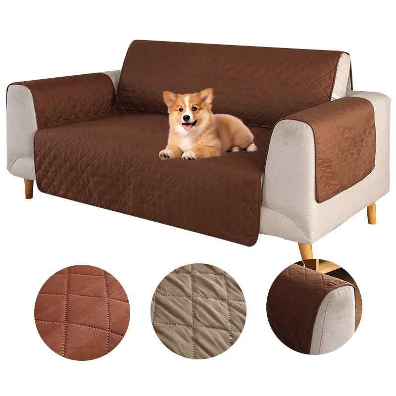 ソファ ペット用 座布団 カバー 防水 ソファカバー 3人掛け 無地 ポリエステル 傷防止 コーヒー色 米白..