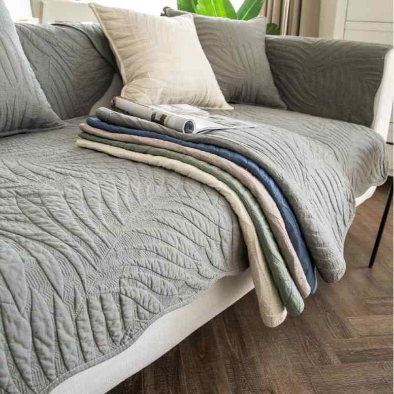 Sofa Covers - ソファ 座布団 ソファカバー 肘付き 無地 綿 洗える おしゃれ ずれ防止 1人掛け 2人掛け 3人掛け 一人暮らし