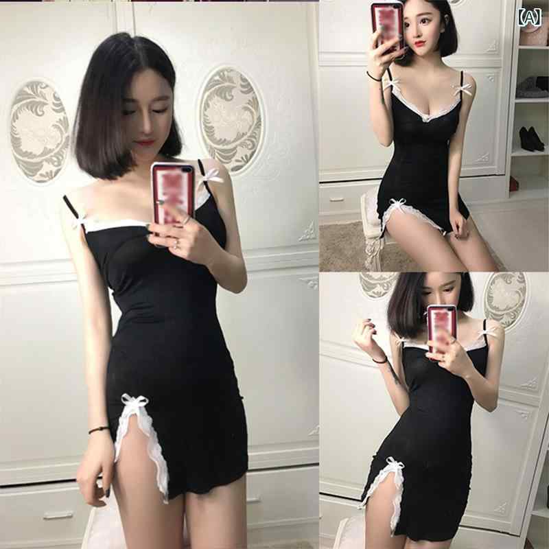 ワンピース レディース セクシー ミニ丈 スリップドレス ポリエステル ブラック 無地 キャミソール 部屋着 普段使い パーティードレス 接触冷感