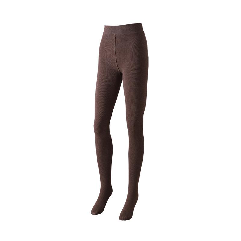 Cropped Pants - レギンス レディース 秋冬 あったか 綿混紡 無地 スキニー 高伸縮 美脚 ズボン下 スパッツ 黒 グレー