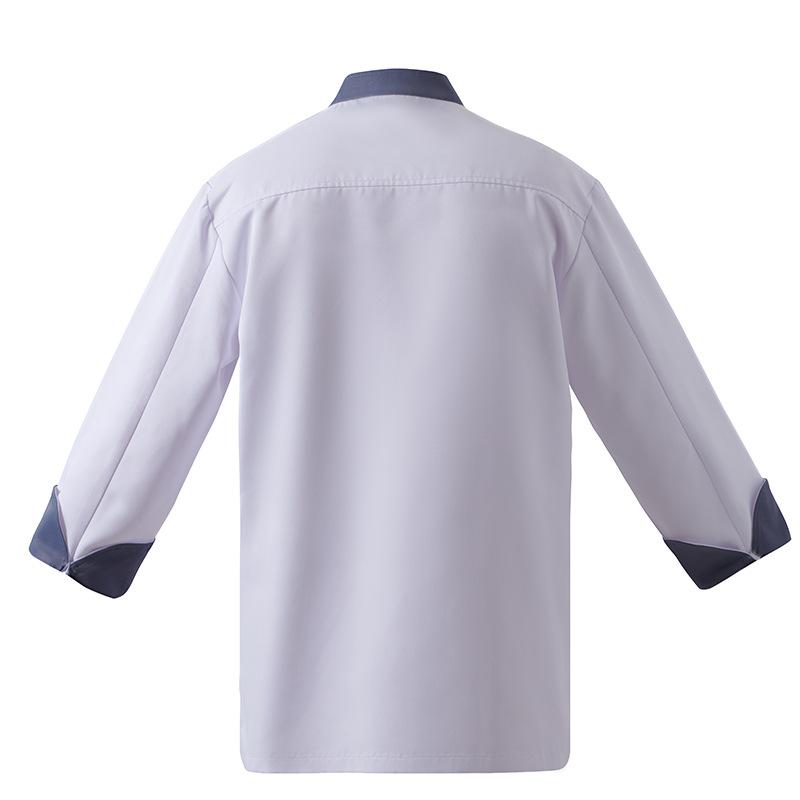 コックコート レディース 長袖 秋冬用 ベーカリー ケーキ屋 パティシエ レストラン 後厨房 作業着 トップス 白 黒 紺 吸湿性 通気性 ポ..