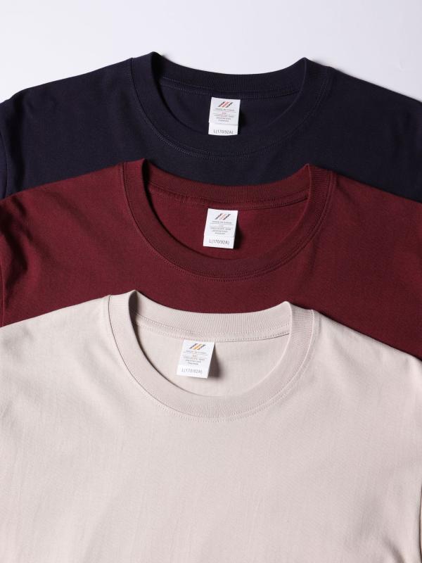 Rakuten - Tシャツ 男女兼用 新疆綿 長袖 無地 クルーネック カットソー トップス インナーウェア カジュアル 普段使い ルームウェア ホワイト ブラック グレー ブルー グリーン ピンク系 S M L XL 2XL 3XL 4XL