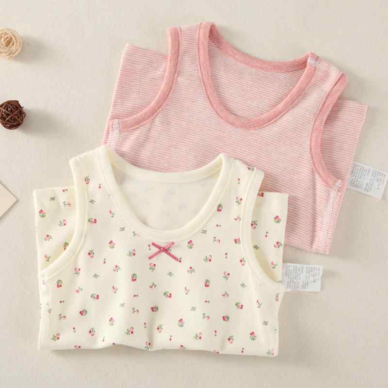 子供用タンクトップ 春秋 女の子用 背心 綿 子供用肌着 ノースリーブ 女の子 ベビー 無地 吊りトップ ..
