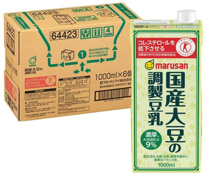 マルサン 国産大豆の調製豆乳 1L×6本[トクホ] buriruby-10827317 ブリルビ パッケージ画像
